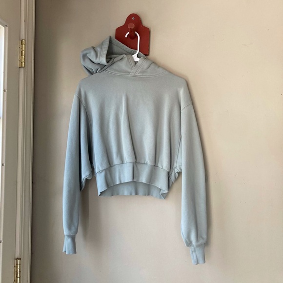 Aritzia Tops - Aritizia Tna Cozy Af Green Crop Hoodie S